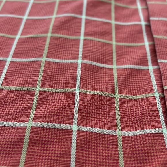 Scott Barber Mens Plaid Long Sleeve Orange Cotton Casual Button‎ Down Shirt L - Picture 6 of 11